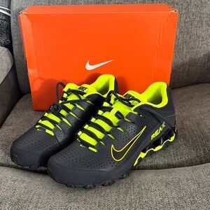 Nike Black and Neon Yellow Running Shoes
